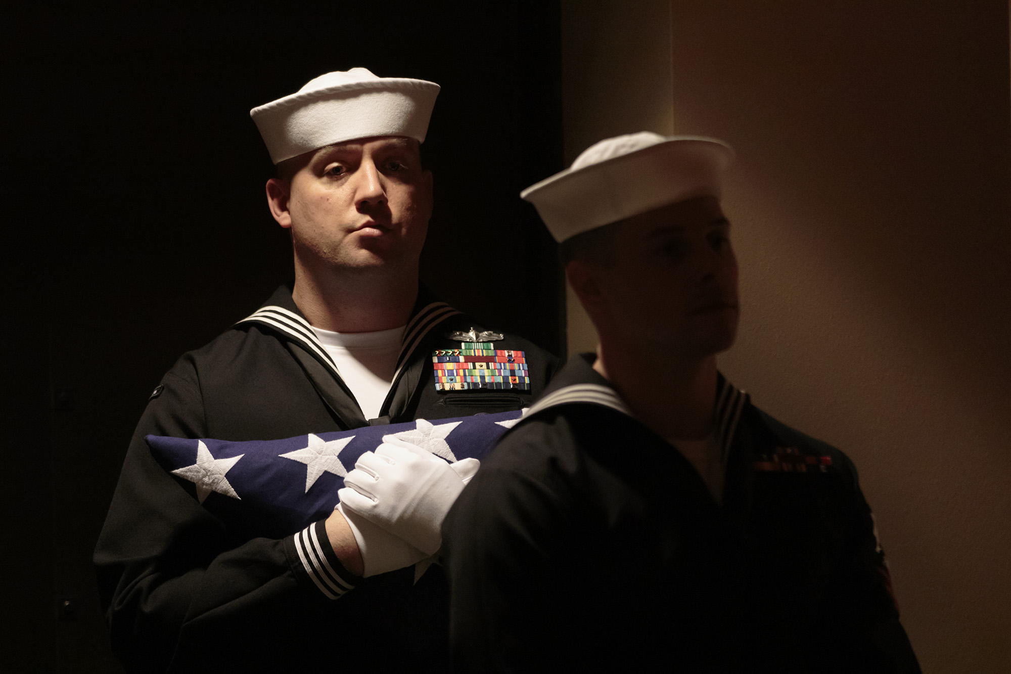 Members of the Oregon National Guard present the colors at the Donor Memorial Service, held at OHSU, Dec. 7, 2018.