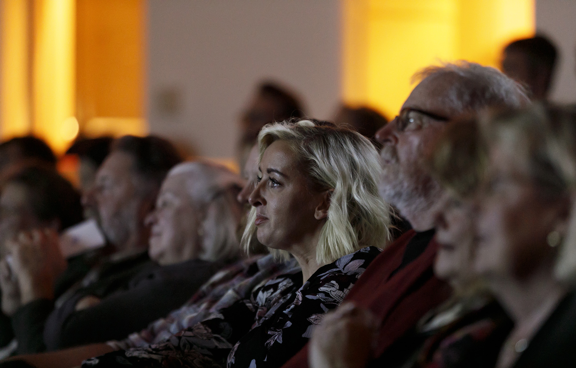 Lorena Cox of Bend, sitting with other family members of body donor Zella Randall, at the Donor Memorial Service, held at OHSU, Dec. 7, 2018. 
