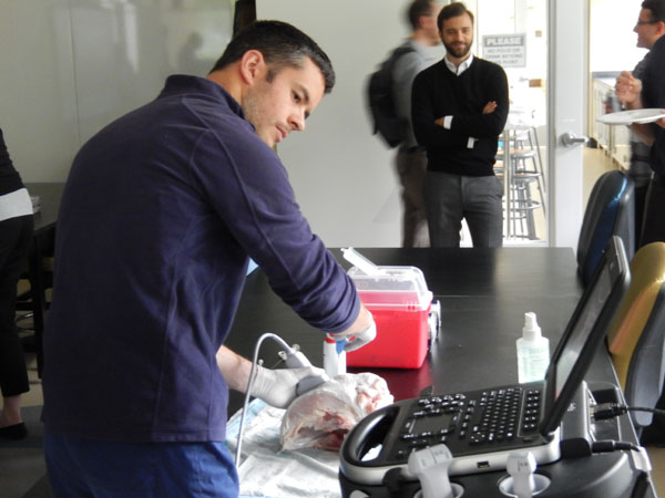 Diagnostic Radiology Resident in Biopsy Skills lab