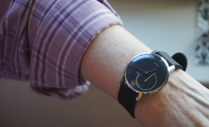 The digital watch measures daily activity, such as how many steps a participant took during the day, and sleep activity, such as how many hours they slept. 