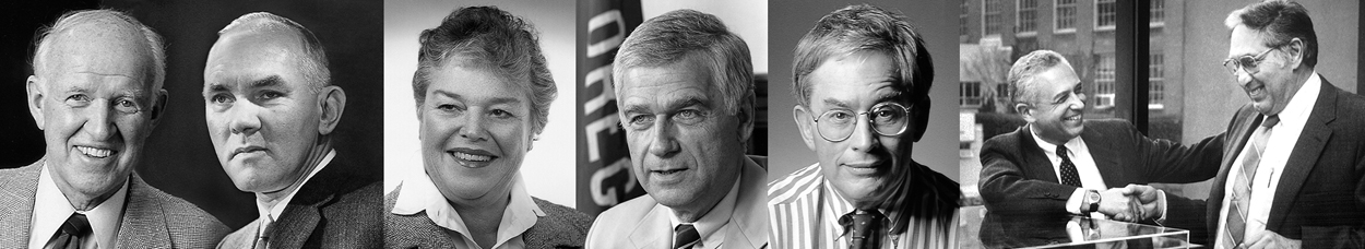 Key people who made the Vollum Institute a reality: James Castles, Howard & Jean Vollum, Sen. Mark Hatfield, Robert Frasca, Leonard Laster and Edward Herbert