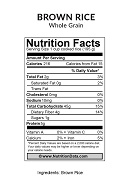 Brown rice food photo card for Nutrition in a Box curriculum