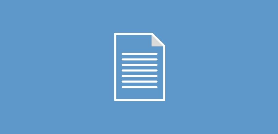 Icon of a single page with text