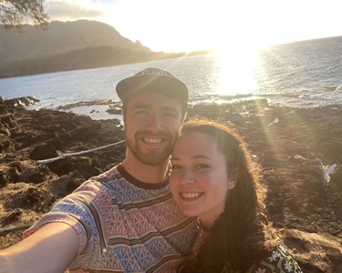 Kasidy Brown (Ruhland lab) & Fiance_Kauai