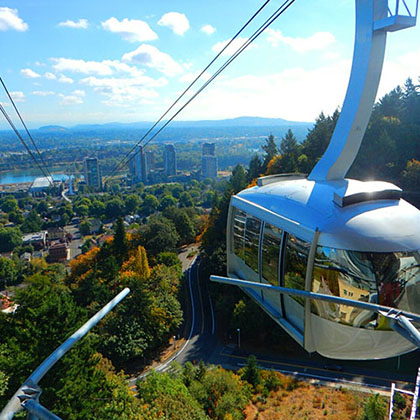 tram at the top of the hill