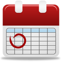 Flip calendar with a date circled in red.