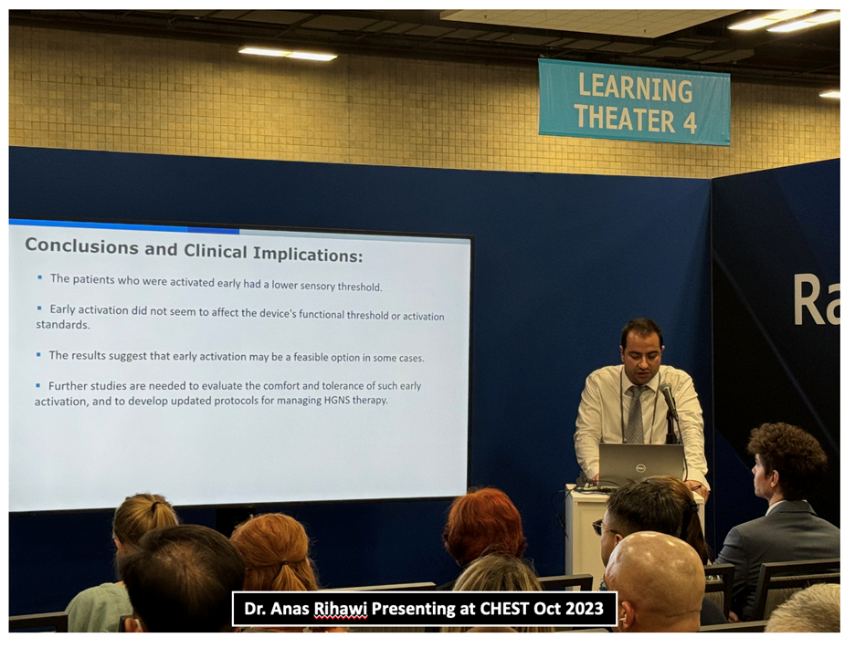 Photograph of Dr. Anas Rihawi at CHEST
