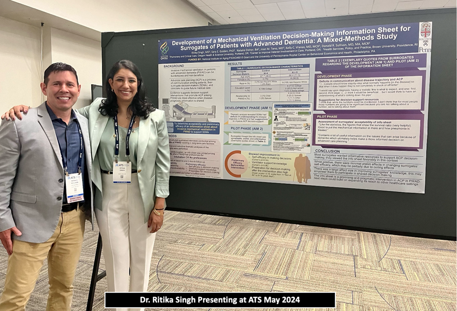 Dr. Singh presenting at ATS 2024