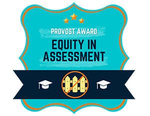 Equity in Assessment award badge.