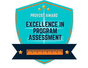 Excellence in Program Assessment award badge.
