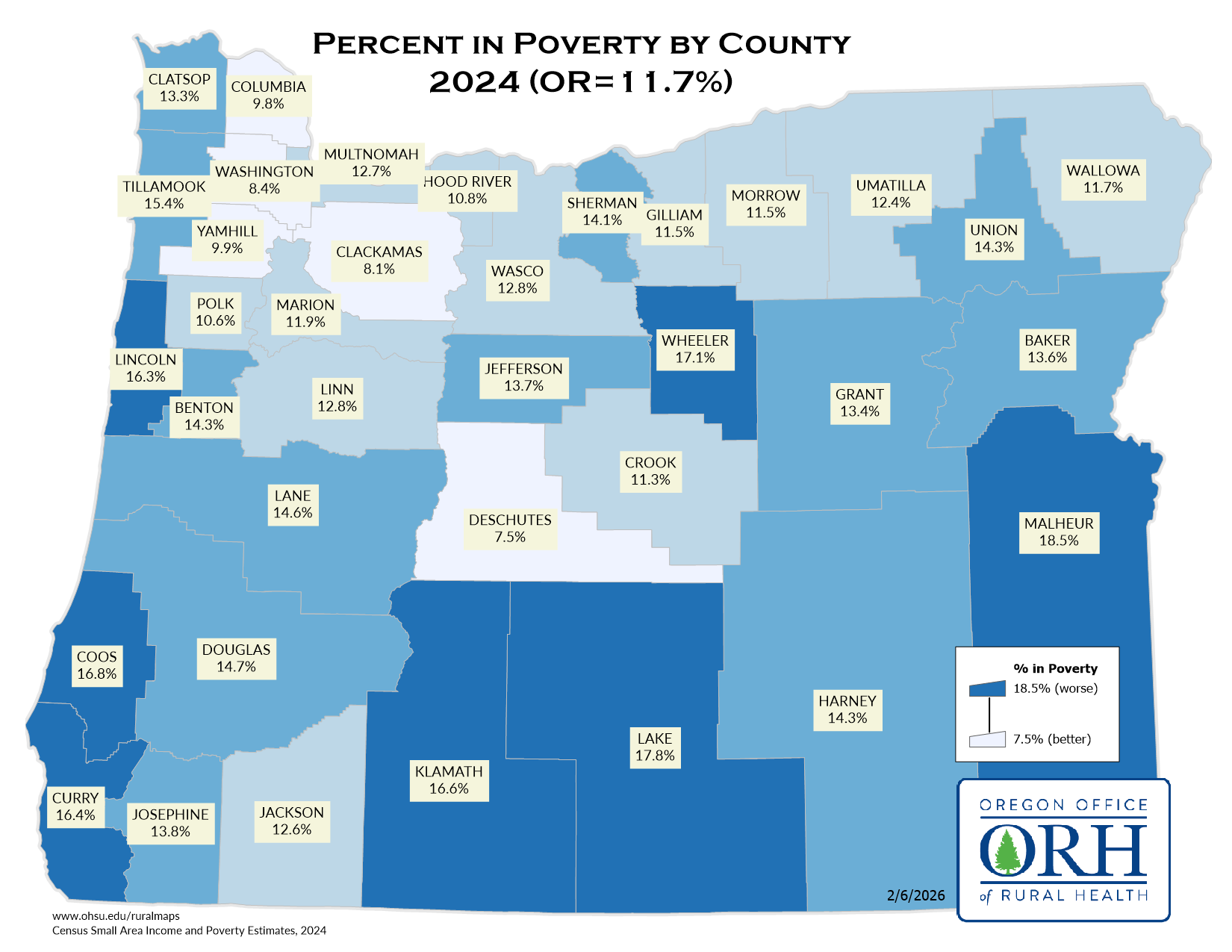 Poverty by County Map