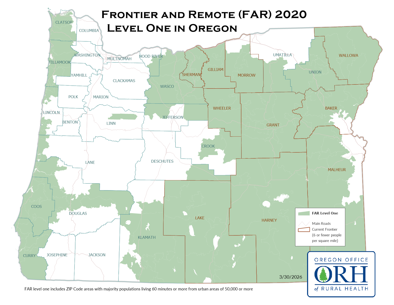 Frontier and Remote (FAR) Level One in Oregon