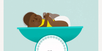 graphic of a baby on a scale